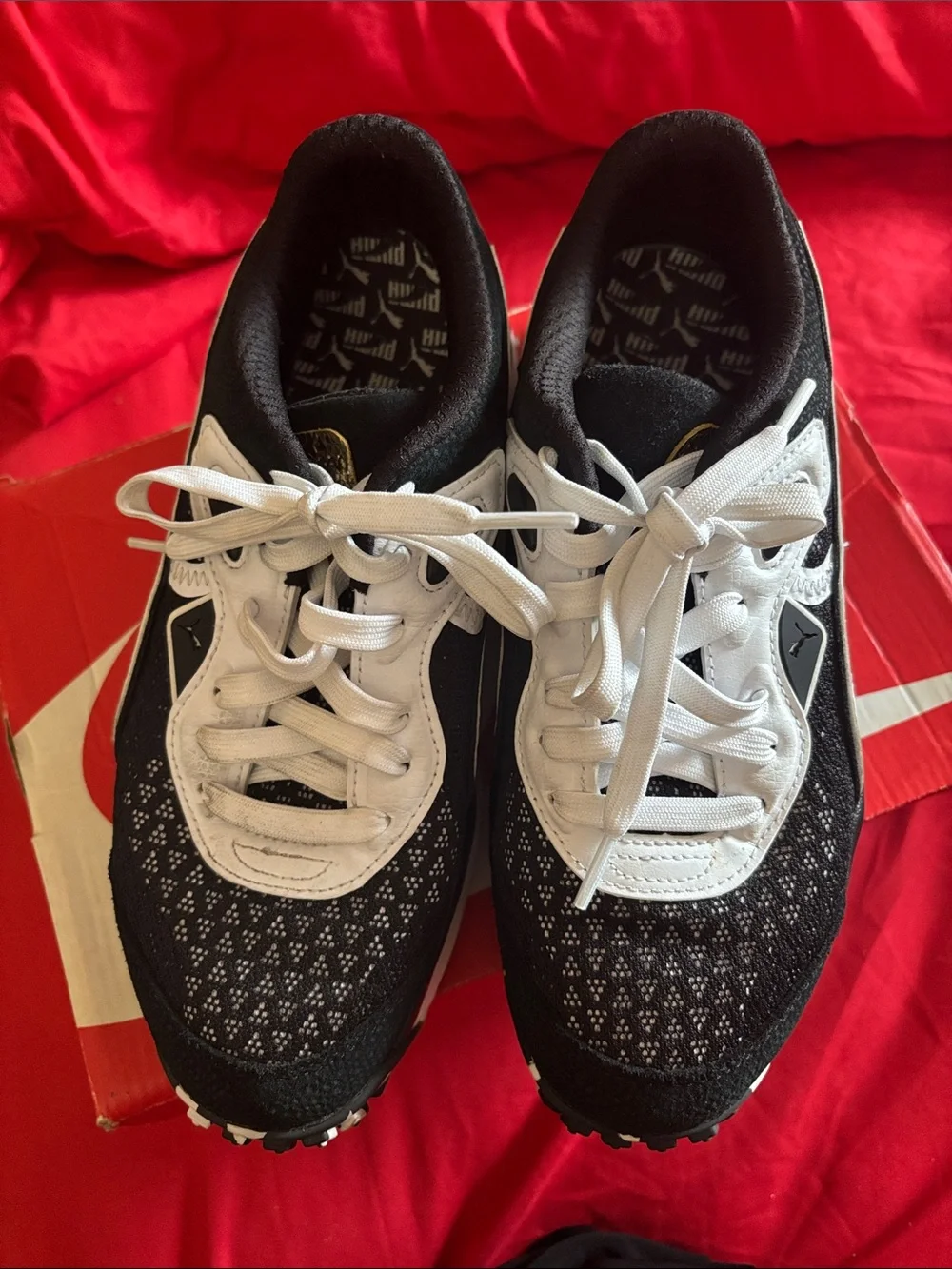 Puma Women's Black and White Athletic Sneakers